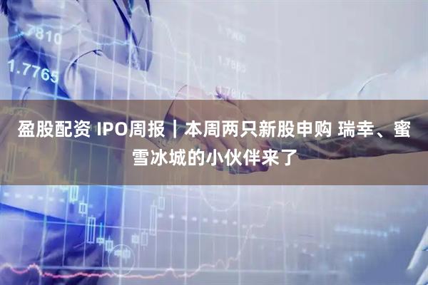 盈股配资 IPO周报｜本周两只新股申购 瑞幸、蜜雪冰城的小伙伴来了